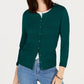 Charter Club Women's Textured Cardigan Green Size XX-Large