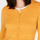 Charter Club Women's Textured Cardigan Gold Size Small