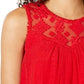 Style & Co Women's Lace-Trim Swing Top Wine Size X-Small