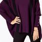 Alfani Women's Petite Striped Poncho Sweater Dark Purple Size Petite