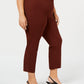 Alfani Women's Plus Ankle Pants Brown Size 24W