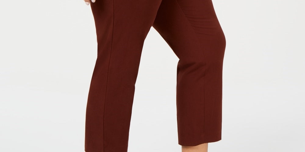 Alfani Women's Plus Ankle Pants Brown Size 24W