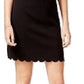 Maison Jules Women's Scalloped Sheath Dress Black Size 10