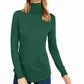 Maison Jules Women's Turtleneck Top Green Size Large