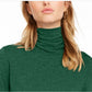 Maison Jules Women's Turtleneck Top Green Size Large