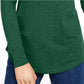 Maison Jules Women's Turtleneck Top Green Size Large
