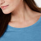 Style & Co Women's Long Sleeve Crewneck Top Blue Size X-Large