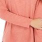 Style & Co Women's Long-Sleeve Crewneck Top Orange Size Large