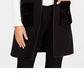 JM Women's Collection Faux-Fur-Pocket Vest Black Size Small