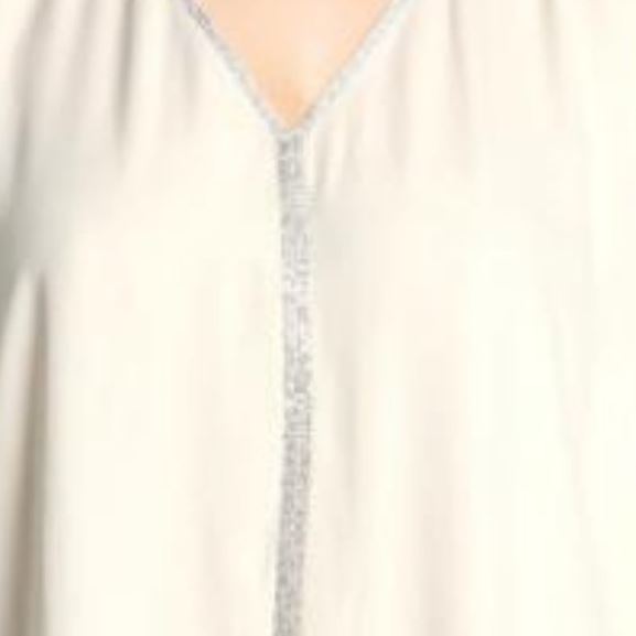 JM Collection Women's Plus Glitter Stripe Top 3X Beige Size 3X