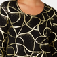 JM Collection Women's Printed T-Shirt Black Size X-Small