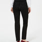 Charter Club Women's Cambridge Windowpane-Print Slim-Leg Pants Black Size 4
