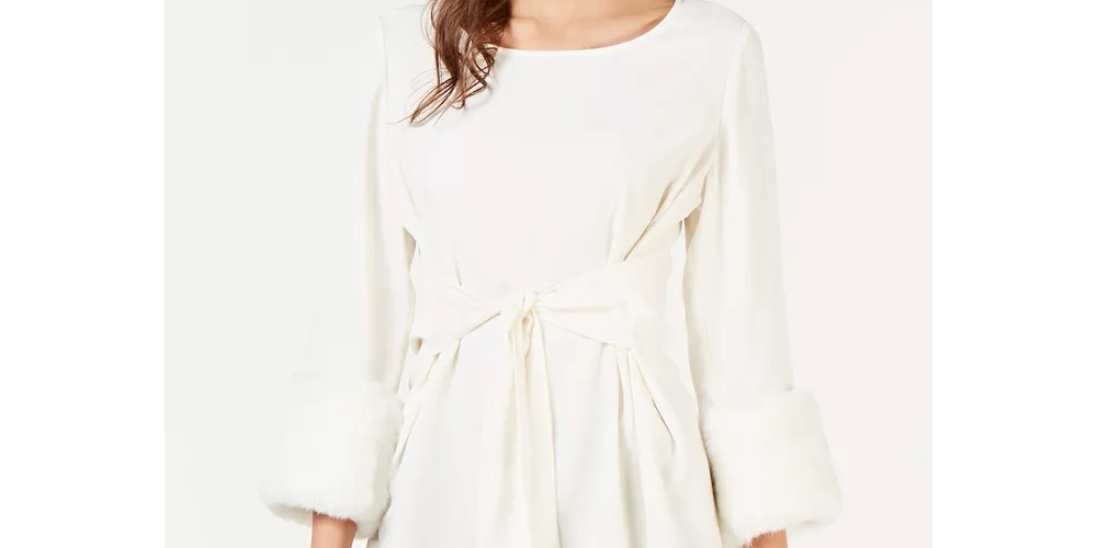 Karen Scott Women's Holiday Petite Long-Sleeve Studded Top Beige Size Extra Large