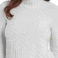 Charter Club Women's Mixed-Stitch Mock-Neck Sweater Gray Size X-Large