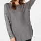 INC International Concepts Women's Embellished Shirttail Sweater Gray Size X-Small