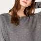INC International Concepts Women's Embellished Shirttail Sweater Gray Size X-Small