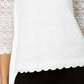 Charter Club Women's 3/4 Sleeve Lace Top White Size Small