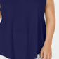 JM Collection Women's Embellished Cutout Tank Top Blue Size Small