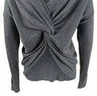 Bar III Women's Wear 2 Ways Twist Sweater Gray Size Large