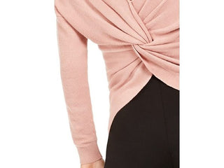 Bar III Women's Wear 2 Ways Twist Sweater Pink Size Medium