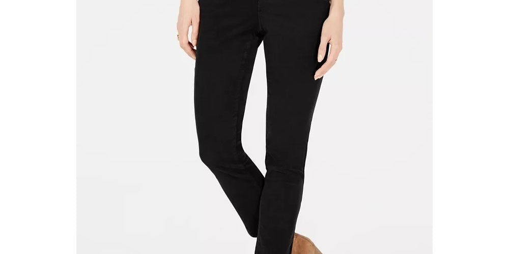 Style & Co Women's Tummy Control Corduroy Pants Black Size 2 Petite