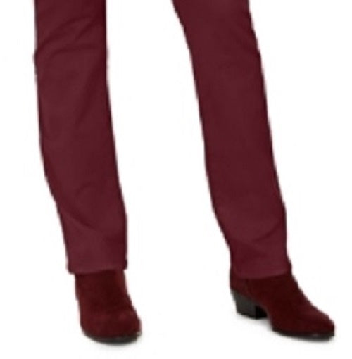 Charter Club Women's Lexington Straight-Leg Jeans Wine Size 10