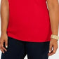 Karen Scott Women's Square Neck Tank Top Red Size Small
