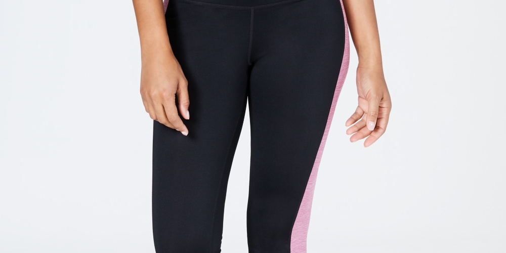 Ideology Women's Cropped Athletic Leggings Pink Size X-Small