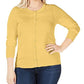 Charter Club Women's Textured Lurex Cardigan Sweater Gold Size X-Small