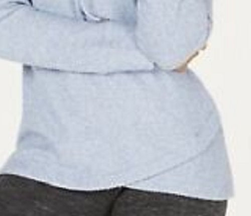 Ideology Women's Cowl-Neck Tulip-Hem Top Blue Size Small