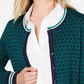 Charter Club Women's Patterned Cardigan Sweater Blue Size Small