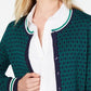 Charter Club Women's Patterned Cardigan Sweater Blue Size X-Large