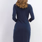 Charter Club Women's Hardware Faux-Wrap Dress Blue Size Small
