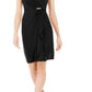Charter Club Women's Knit Cap-Sleeve Crossover Dress Black Size Medium