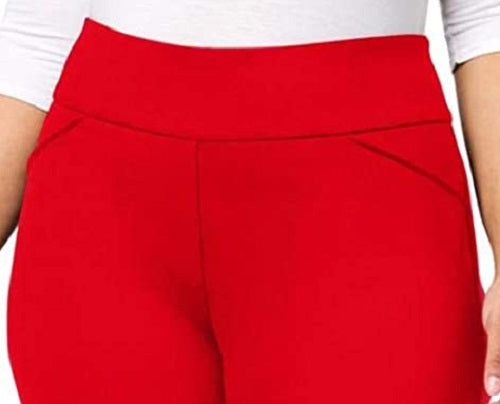 Charter Club Women's Cambridge Skinny Pull-On Tummy-Control Pants Wine Size 4