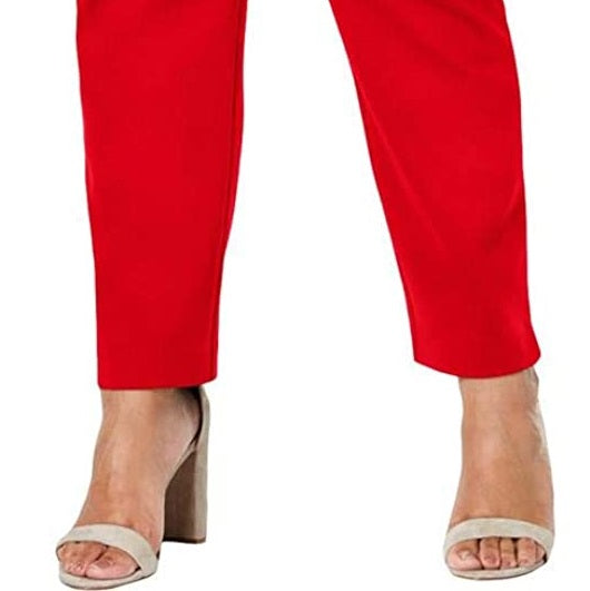 Charter Club Women's Cambridge Skinny Pull-On Tummy-Control Pants Wine Size 4