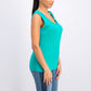 Karen Scott Women's Stud Trim Ladder Neck Top Green Size X-Large