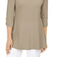 JM Collection Women's Grommet Cold-Shoulder Tunic Beigekhaki Size Small