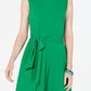 Charter Club Women's Tie-Waist Midi Dress Dark Green Size Small
