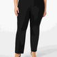 Charter Club Women's Plus Size Straight-Leg Pants Black Size 18W