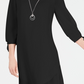 JM Collection Women's Tie Sleeve Necklace Dress  Black Size XX-Large