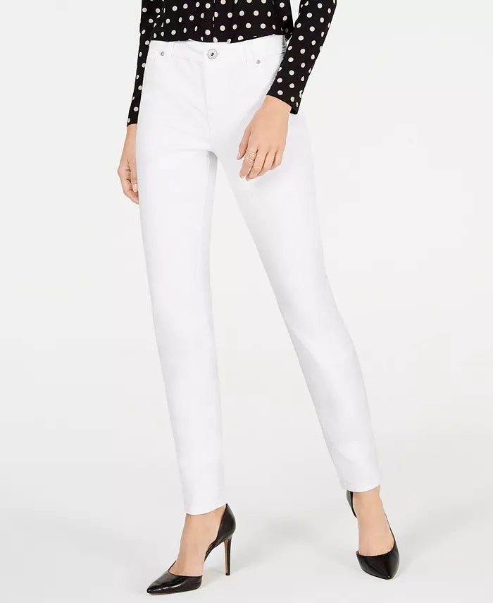 INC International Concepts Women's Petite Five-Pocket Skinny Jeans Natural Size 8 P