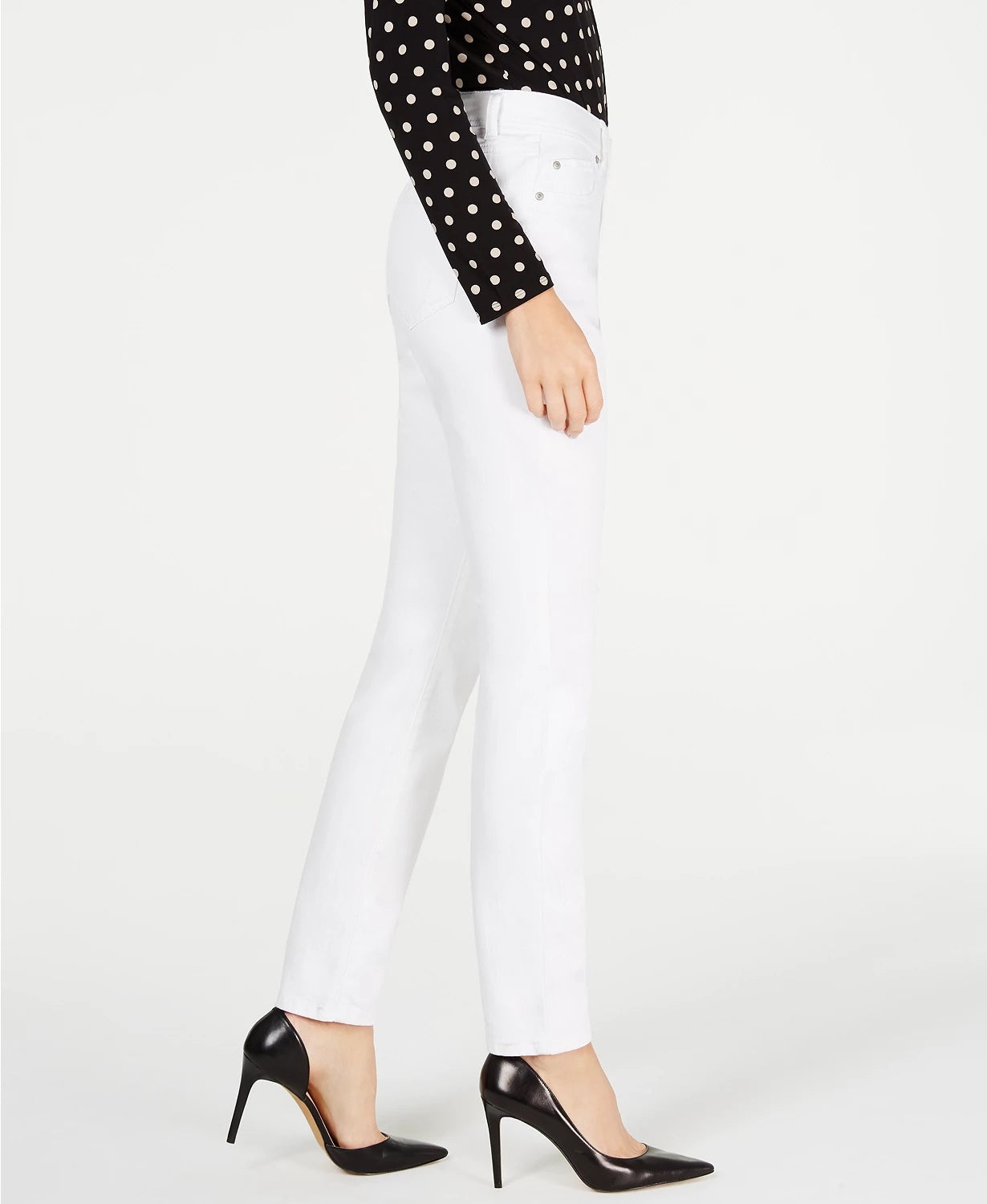 INC International Concepts Women's Petite Five-Pocket Skinny Jeans Natural Size 8 P