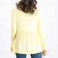 Style & Co Women's Lace Front Draped Top Gold Size Large