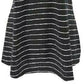 Maison Jules Women's Striped V-Neck Top Black Size Small