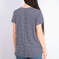 Maison Jules Women's  Striped Crew-Neck T-Shirt Navy Size X-Small