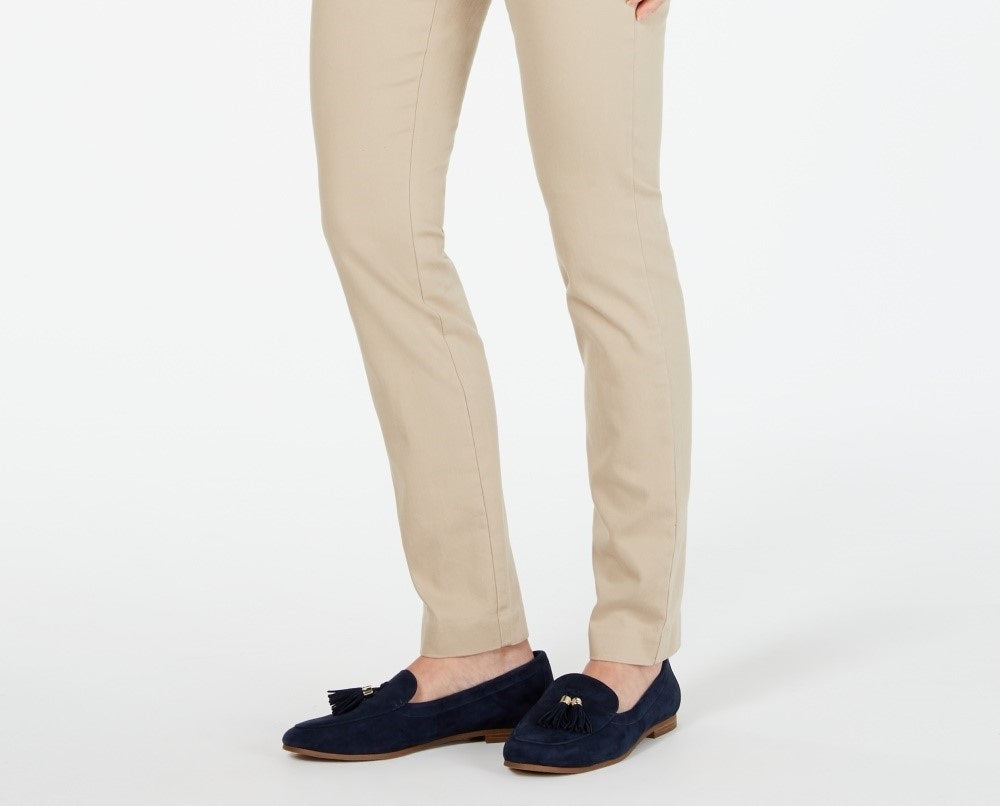 Charter Club Women's Petite Chelsea Stretch-Twill Skinny Pants Beige Size 8 P