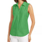 Polo Grass Women's Button Down Sleeveless Green Size 10