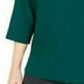 Karen Scott Women's Cotton 3/4-Sleeve Top Green Size Small