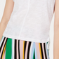 Bar III Side Drawstring Cotton Top White Size X-Small